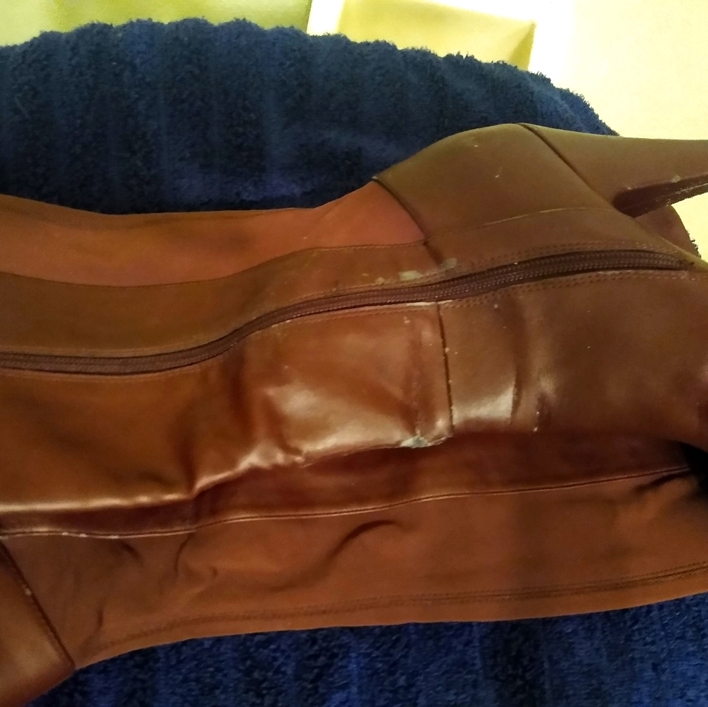 Comfy,  Leather knee high heel boots